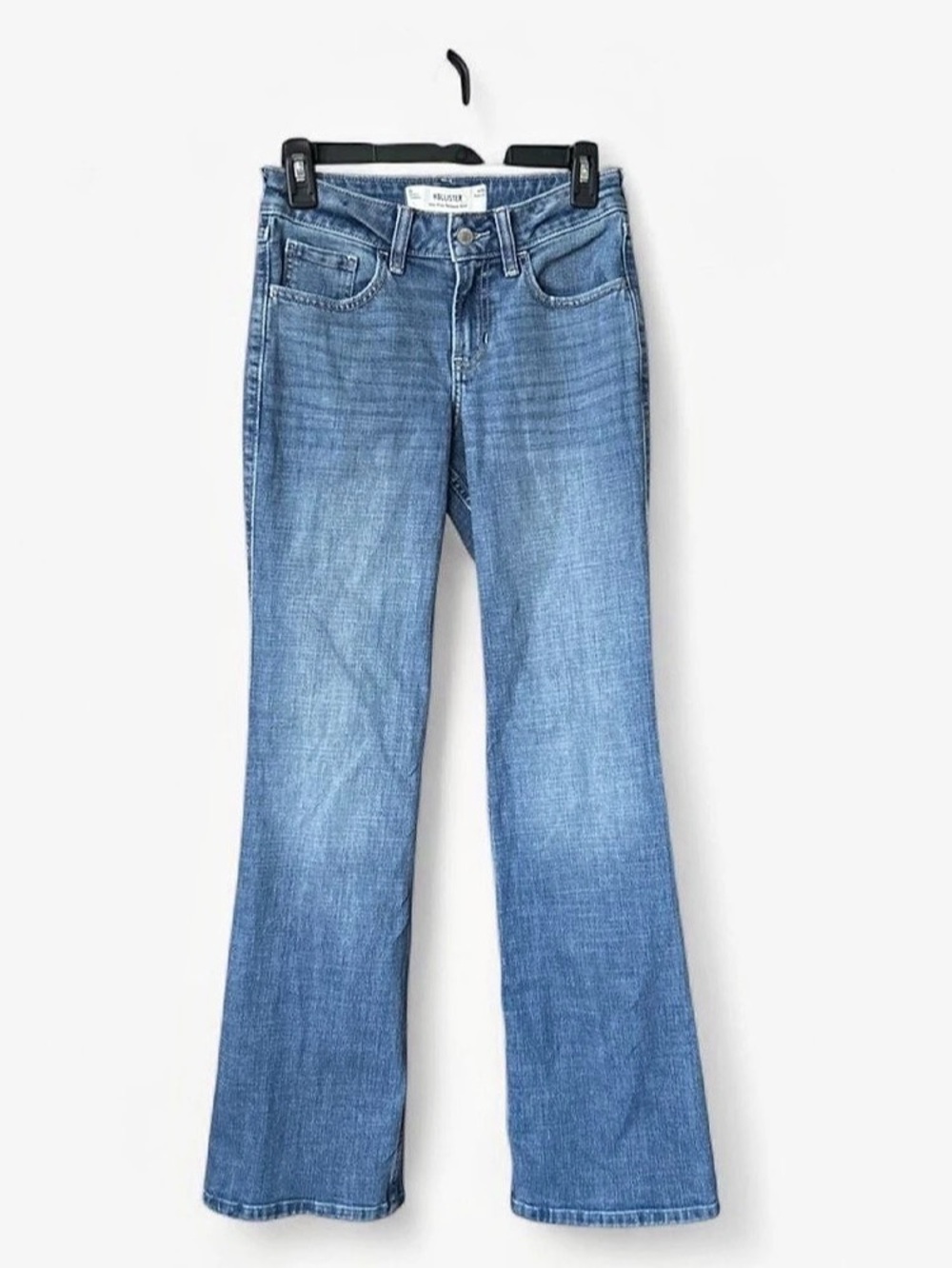 Hollister Mid-Rise Relaxed Boot Cut Jeans Blue Waist 25